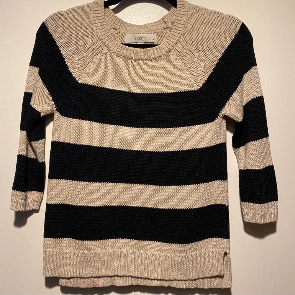 100% Loft cotton stripped sweater crew neck  - MP